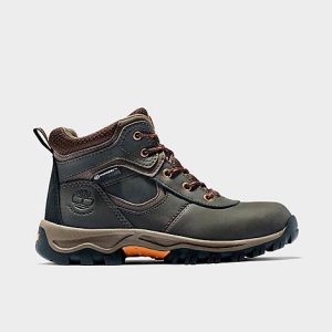 Timberland Boys&apos; Little Kids&apos; Mt. Maddsen Waterproof Hiking Boots in Brown/Dark Brown Size 13.0 Leather/Plastic - 2399173