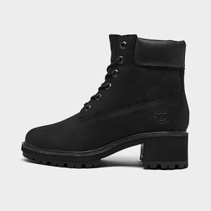 Timberland Women&apos;s Kinsley 6-Inch Waterproof Boots in Black/Black Nubuck Size 6.0 Leather/Plastic - 3052618