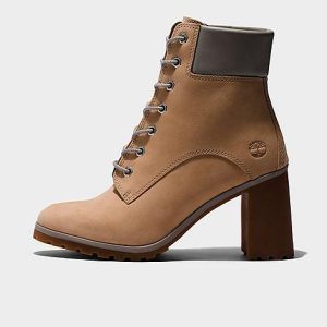 Timberland Women&apos;s Allington 6-Inch Lace-Up Boots in Brown/Light Taupe Nubuck Size 10.0 - 3537943