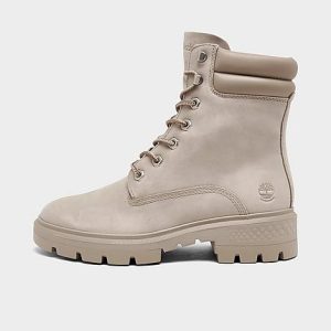 Timberland Women&apos;s Cortina Valley 6-inch Waterproof Boots in Grey/Light Taupe Size 10.0 Leather - 3182577