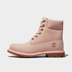 Timberland Women&apos;s 6 Inch Premium Waterproof Boots in Pink/Light Pink Nubuck Size 10.0 Leather - 3537259