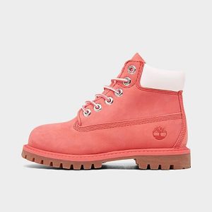 Timberland Kids&apos; Toddler 6 Inch Premium Waterproof Boots in Pink/Medium Pink Nubuck Size 10.0 Leather - 3190672