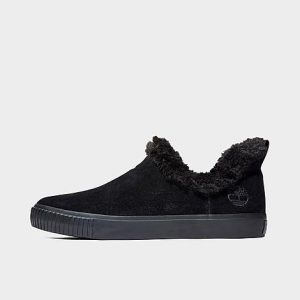 Timberland Women&apos;s Skyla Bay Warm Line Slip-On Boots in Black/Black Suede Size 10.0 Suede/Fur - 3538163
