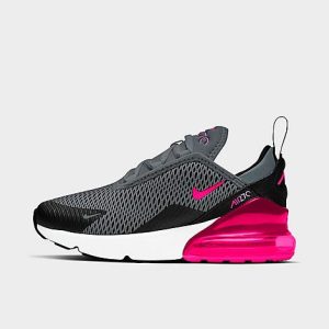 Nike Girls&apos; Little Kids&apos; Air Max 270 Casual Shoes in Grey/Smoke Grey Size 13.5 - 3006707