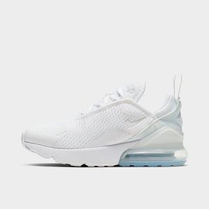 Nike Little Kids&apos; Air Max 270 Casual Shoes in White/White Size 13.5 - 5168422