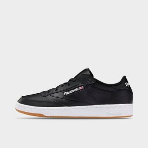 Reebok Men&apos;s Club C 85 Casual Shoes in Black/Black Size 7.5 Leather - 2993672