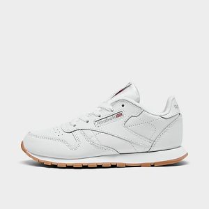 Reebok Little Kids&apos; Classic Leather Casual Shoes in White/Footwear White Size 13.5 - 3114817