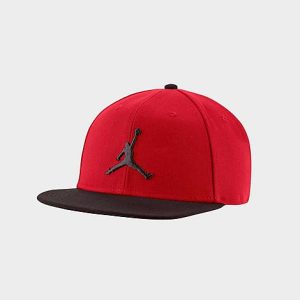 Jordan Pro Jumpman Snapback Hat in Red/Gym Red 100% Cotton/100% Polyester - 8205194