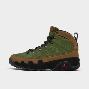 Jordan Men&apos;s Air 9 Retro NRG Sneakerboots in Green/Military Brown Size 9.0 - 3222520