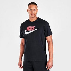 Nike Sportswear Brand Mark T-Shirt in Black/Black Size Small 100% Cotton/Polyester/Jersey - 5609140