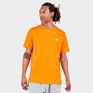 Nike Sportswear Club T-Shirt in Orange/Kumquat Size 2XL 100% Cotton - 5797381