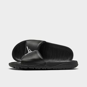 Jordan Break Slide Sandals in Black/Black Size 14.0 Leather - 3001409