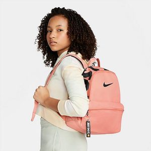 Nike Kids&apos; Brasilia JDI Mini Backpack in Pink/Light Madder Root Polyester - 8204645