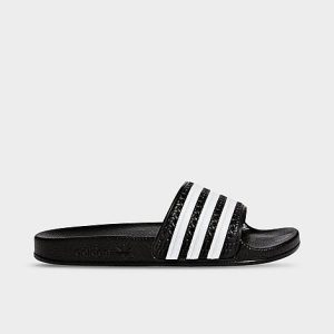 Adidas Boys&apos; Big Kids&apos; adilette Slide Sandals in Black/Core Black Size 6.0 - 2550484