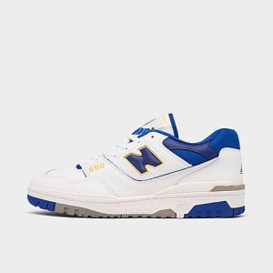 New Balance Men&apos;s 550 Casual Shoes in Blue/White/Coffee Brown Size 13.0 Leather - 3155471