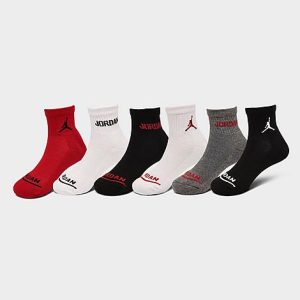 Jordan Little Kids&apos; Legend Quarter Socks (6-Pack) Size 7-9 Cotton - 8099640