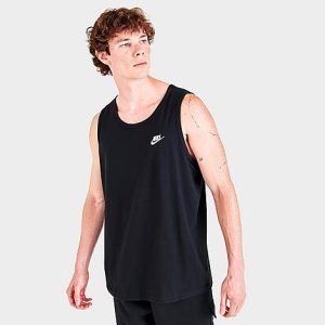 Nike Men&apos;s Sportswear Futura Tank Top in Black/Black Size 2XL 100% Cotton - 5705713