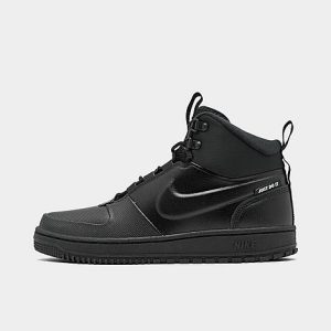 Nike Men&apos;s Path Winter Sneaker Boots in Black/Black Size 13.0 Leather - 2494616