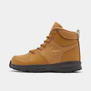 Nike Boys&apos; Little Kids&apos; Manoa Leather Boots in Brown/Wheat Size 13.0 Leather/Suede - 2493238