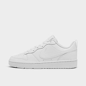Nike Big Kids&apos; Court Borough Low 2 Casual Shoes in White/White Size 7.0 Leather - 2491553