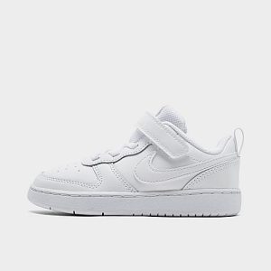 Nike Kids&apos; Toddler Court Borough Low 2 Casual Shoes in White/White Size 3.0 Leather - 3199180
