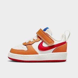Nike Kids&apos; Toddler Court Borough Low 2 Casual Shoes in White/Sail Size 4.0 Leather - 3524884