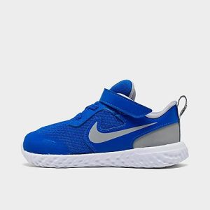 Nike Boys&apos; Toddler Revolution 5 Hook-and-Loop Running Shoes in Blue/Game Royal Size 10.0 Knit - 5673042