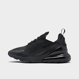 Nike Big Kids&apos; Air Max 270 Casual Shoes in Black/Black Size 4.5 - 2457342