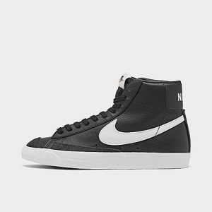 Nike Blazer Mid &apos;77 Vintage Casual Shoes in Black/Black Size 15.0 Leather - 3077451