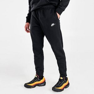 Nike Sportswear Club Fleece Cuffed Jogger Pants in Black/Black Size 4XLT Cotton/Polyester/Fleece - 5636419