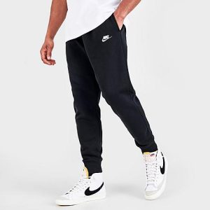 Nike Sportswear Club Fleece Cuffed Jogger Pants in Black/Black Size 3XL Cotton/Polyester/Fleece - 5724066