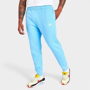 Nike Sportswear Club Fleece Cuffed Jogger Pants in Blue/Blue Chill Size 2XL Cotton/Polyester/Fleece - 5820991