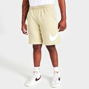 Nike Men&apos;s Sportswear Club Graphic Shorts in Yellow/Rattan Size 2XL Cotton/Polyester/Fleece - 5820929