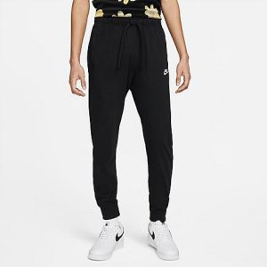 Nike Men&apos;s Sportswear Club Jersey Jogger Pants in Black/Black Size 3XLT 100% Cotton/Jersey - 5881067