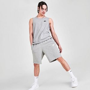 Nike Men&apos;s Sportswear Club Fleece Shorts in Grey/Dark Grey Heather Size 3XL 100% Cotton/Fleece/Jersey - 5706144