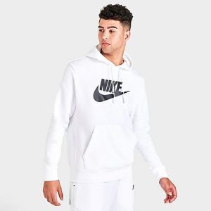Nike Sportswear Club Fleece Hoodie in White/White Size XS Cotton/Polyester/Fleece - 5768891