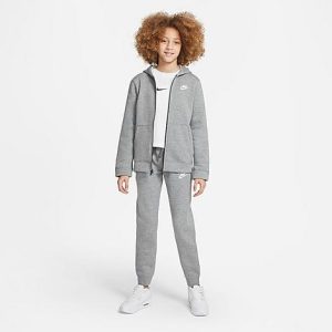 Nike Kids&apos; Sportswear Full-Zip Hoodie and Jogger Pants Set in Grey/Carbon Heather Size XL Cotton/Polyester/Fleece - 5600662