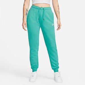 Nike Women&apos;s Sportswear Essential Jogger Pants in Blue/Washed Teal Size Large Cotton/Polyester - 5844289