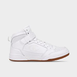 Champion Men&apos;s Arena Power Hi Casual Shoes in White/White Size 11.5 Leather - 3550930