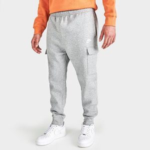 Nike Sportswear Club Fleece Cargo Jogger Pants in Grey/Dark Grey Size 3XLT Cotton/Polyester/Fleece - 5776817