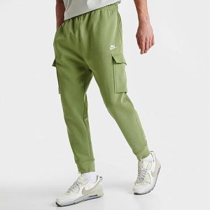 Nike Sportswear Club Fleece Cargo Jogger Pants in Green/Alligator Size 2XL Cotton/Polyester/Fleece - 5846313