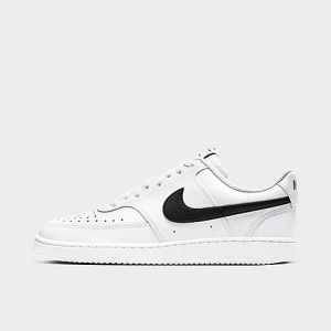 Nike Men&apos;s Court Vision Low Casual Shoes in White/White Size 13.0 Leather - 2517135