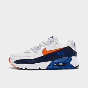 Nike Little Kids&apos; Air Max 90 Casual Shoes in White/Summit White Size 13.0 Leather - 3177740