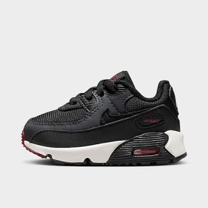 Nike Kids&apos; Toddler Air Max 90 Casual Shoes in Black/Anthracite Size 10.0 Leather - 3221439