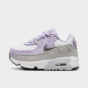 Nike Kids&apos; Toddler Air Max 90 Casual Shoes in Purple/White Size 10.0 Leather - 3554380