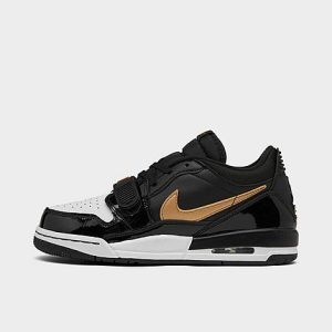 Jordan Boys&apos; Big Kids&apos; Jordan Legacy 312 Low Off-Court Shoes in Black/White/Black Size 5.5 Leather - 3170635