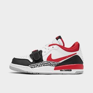 Jordan Boys&apos; Big Kids&apos; Jordan Legacy 312 Low Off-Court Shoes in Red/White/White Size 3.5 Leather - 3170639