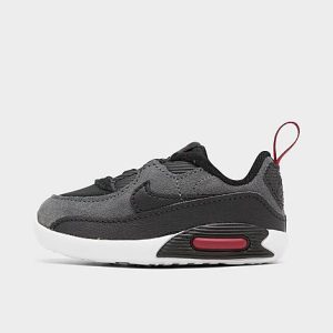 Nike Boys&apos; Infant Air Max 90 Crib Booties in Black/Anthracite Size 4.0 Leather - 3224517