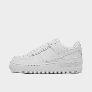 Nike Women&apos;s Air Force 1 Shadow Casual Shoes in White/White Size 12.0 Leather - 2574986