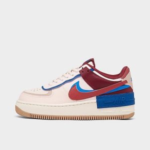 Nike Women&apos;s Air Force 1 Shadow Casual Shoes in Off-White/Light Soft Pink Size 12.0 Leather - 3223123